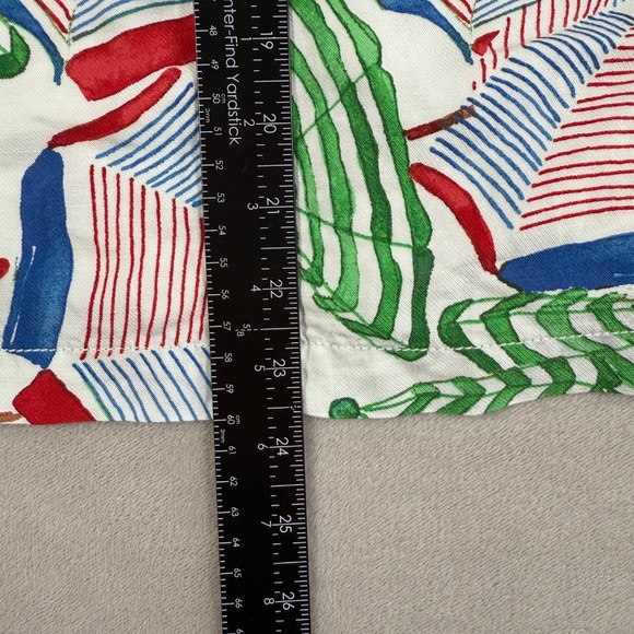 Conversations Anthropologie Skirt Womens 6 Umbrella Print Buttoned Linen Blend - Picture 9 of 13